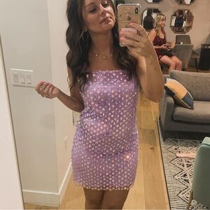 Forever 21 purple sequin dress